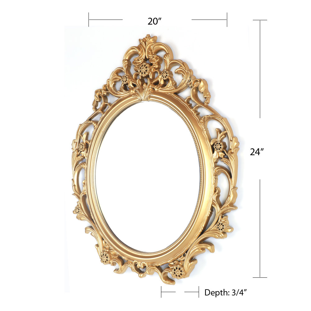 Rosdorf Park Mirrorize 20 X 24" Antique Gold Mirror For Living Room